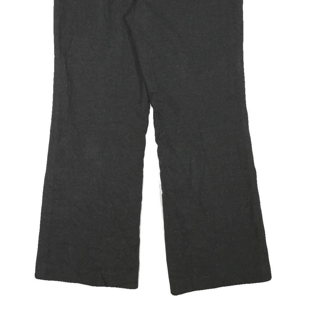 CALVIN KLEIN Lined Womens Black Relaxed Wide-Leg Trousers W32 L26