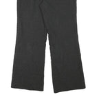 CALVIN KLEIN Lined Womens Black Relaxed Wide-Leg Trousers W32 L26