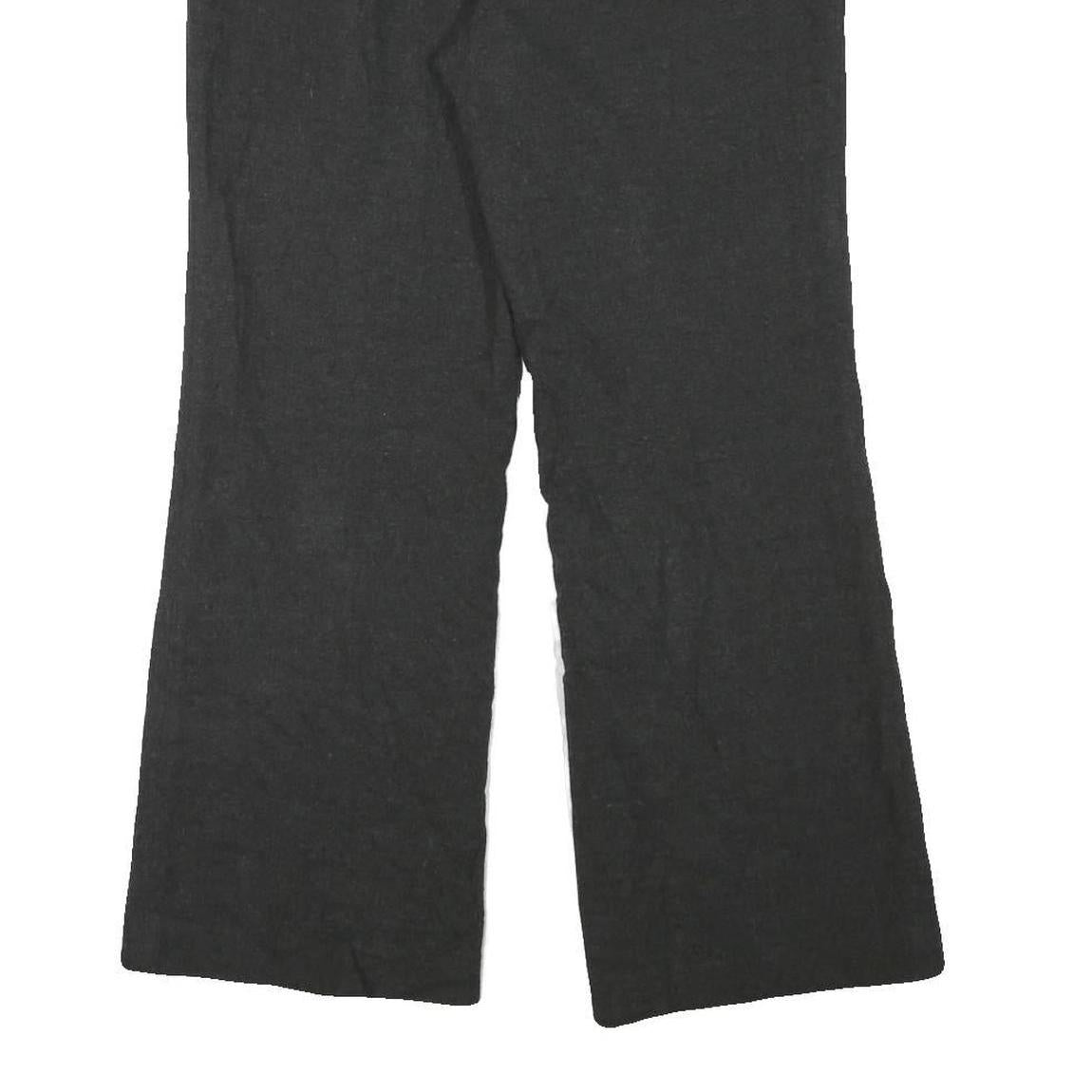 CALVIN KLEIN Lined Womens Black Relaxed Wide-Leg Trousers W32 L26