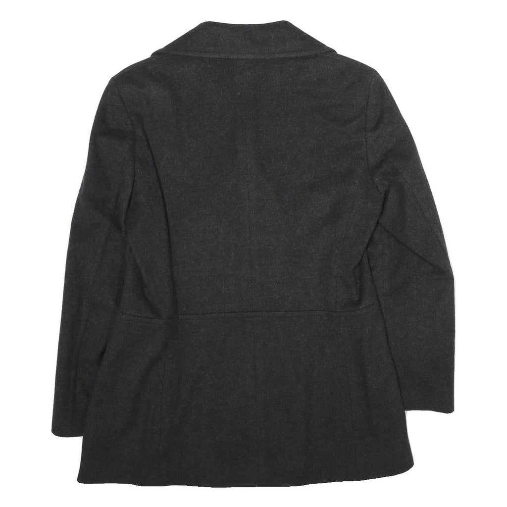 PAUL & SHARK Womens Black Classic Wool Blend Jacket M Button Double Breasted