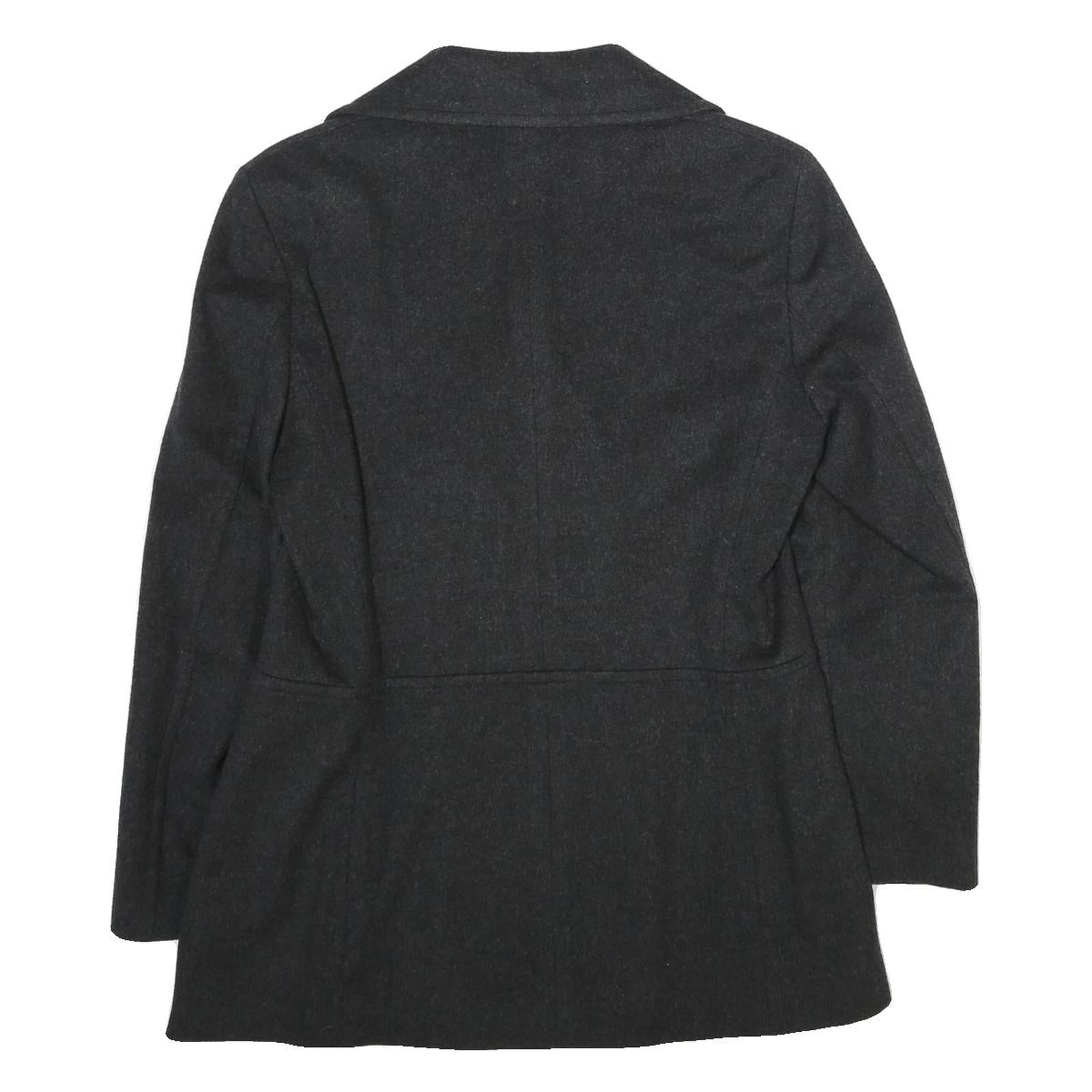 PAUL & SHARK Womens Black Classic Wool Blend Jacket M Button Double Breasted