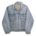 WRANGLER Womens Blue Denim Button Jacket L Cotton Classic Comfortable Casual