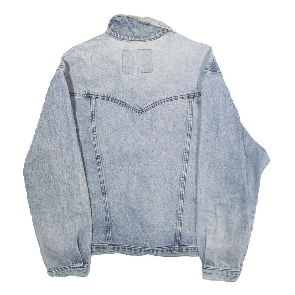WRANGLER Womens Blue Denim Button Jacket L Cotton Classic Comfortable Casual