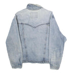 WRANGLER Womens Blue Denim Button Jacket L Cotton Classic Comfortable Casual