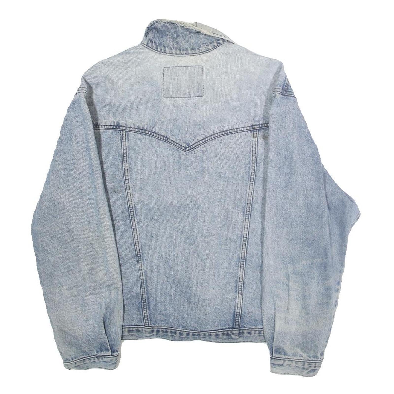 WRANGLER Womens Blue Denim Button Jacket L Cotton Classic Comfortable Casual