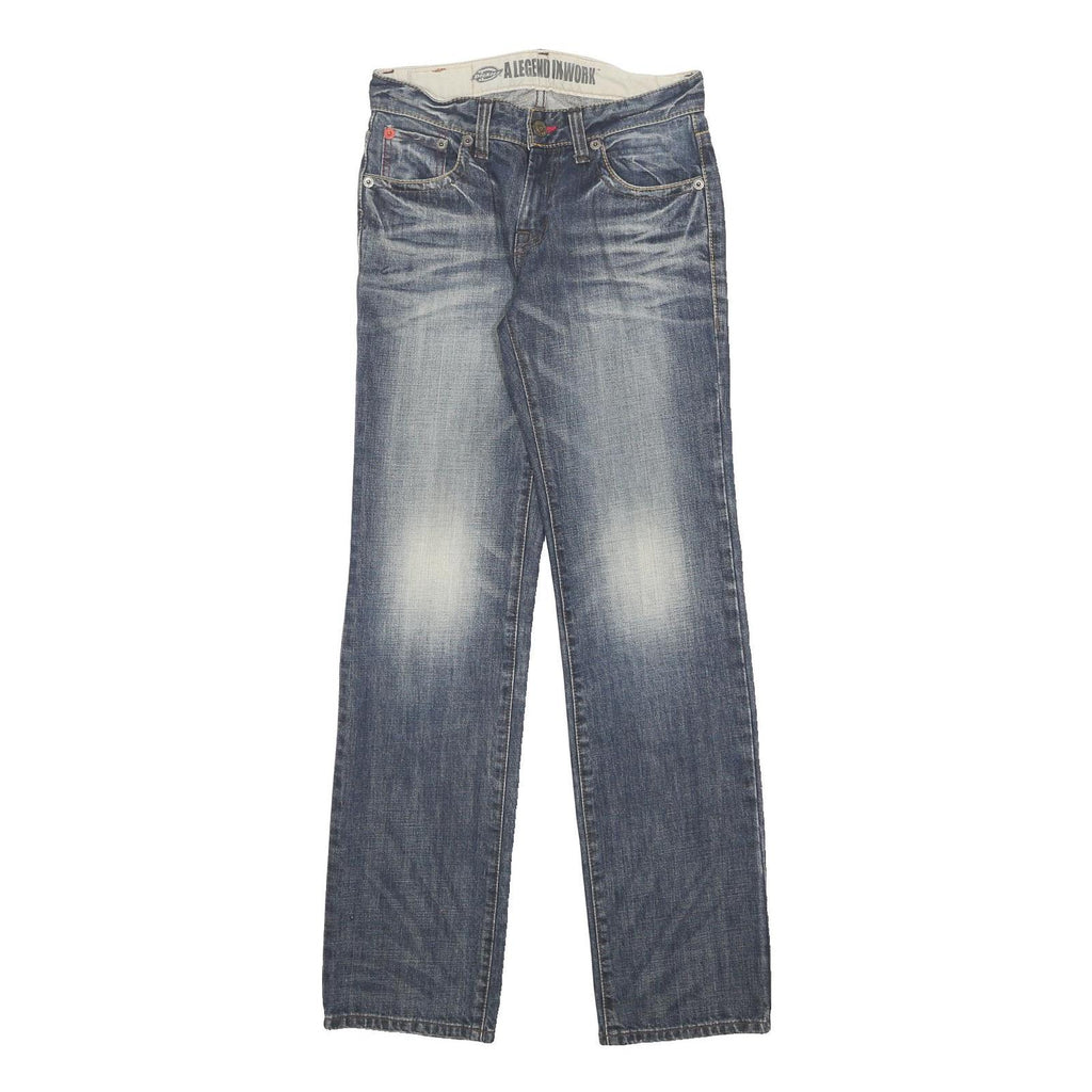 DICKIES Mens Jeans Blue Regular Straight Denim Medium W28 L32 Classic Zip