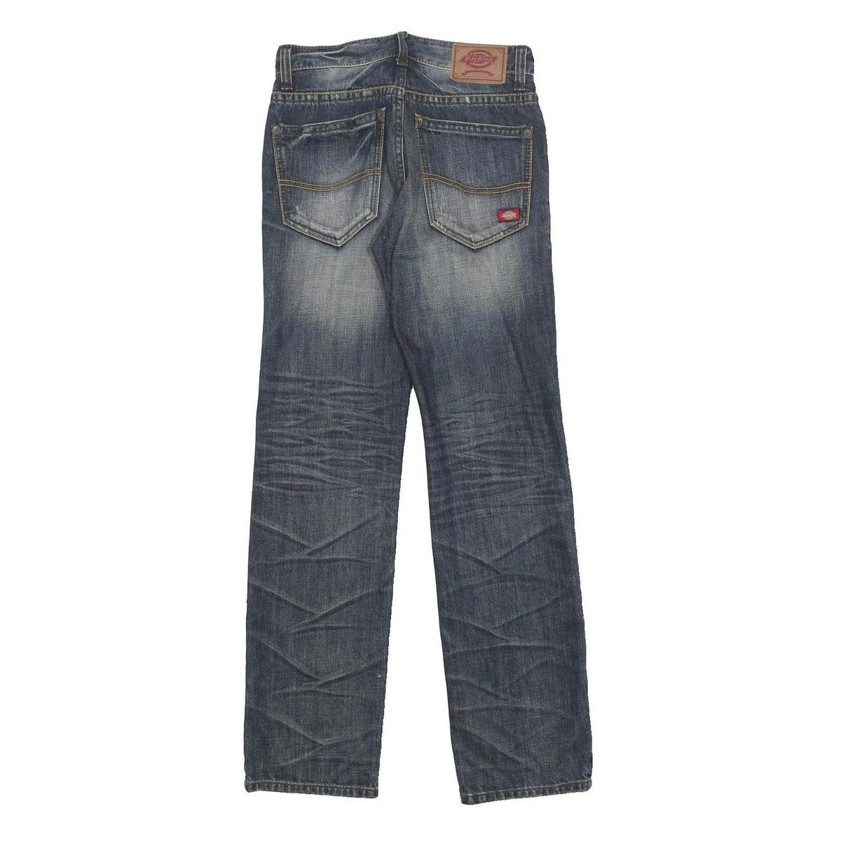 DICKIES Mens Jeans Blue Regular Straight Denim Medium W28 L32 Classic Zip