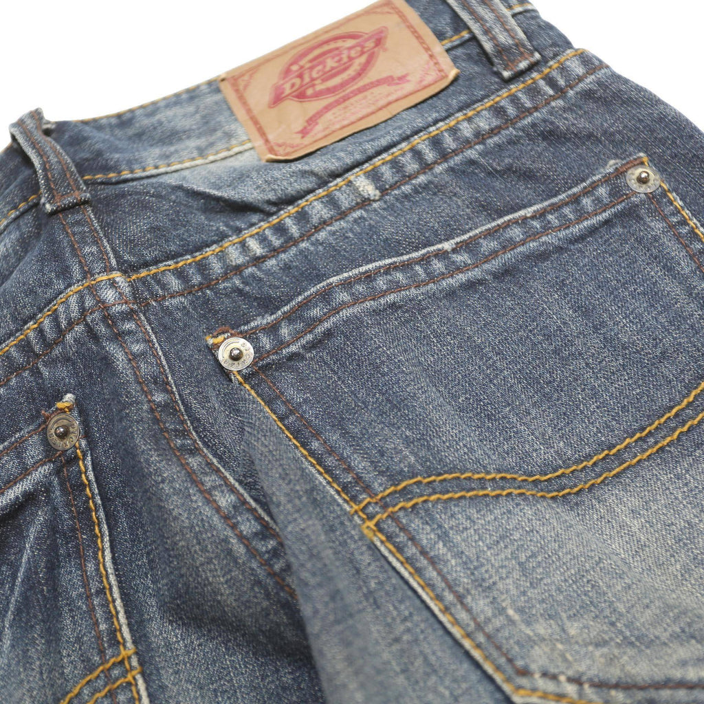 DICKIES Mens Jeans Blue Regular Straight Denim Medium W28 L32 Classic Zip