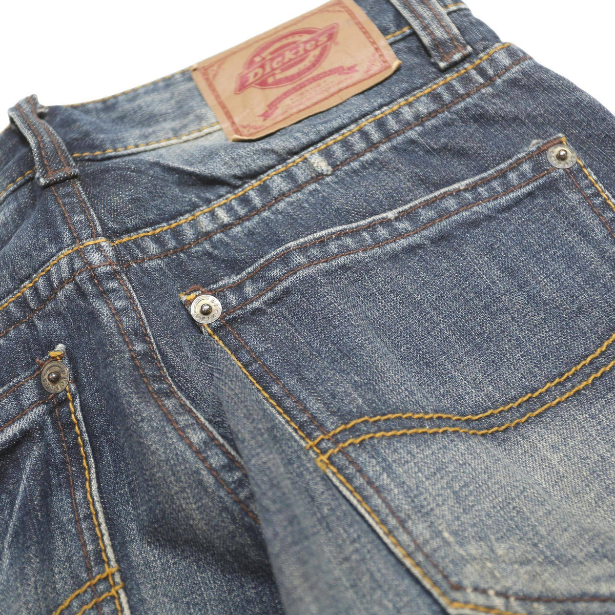 DICKIES Mens Jeans Blue Regular Straight Denim Medium W28 L32 Classic Zip