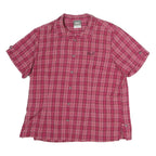 JACK WOLFSKIN Womens Pink Check Shirt L Cotton Outdoor Casual Lightweight