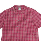 JACK WOLFSKIN Womens Pink Check Shirt L Cotton Outdoor Casual Lightweight
