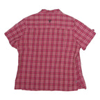 JACK WOLFSKIN Womens Pink Check Shirt L Cotton Outdoor Casual Lightweight