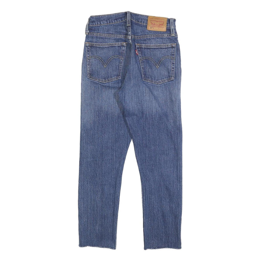 LEVI'S 501S Womens Slim Jeans Denim Medium W25 L26 Button Cotton Blend