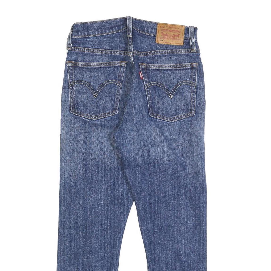 LEVI'S 501S Womens Slim Jeans Denim Medium W25 L26 Button Cotton Blend