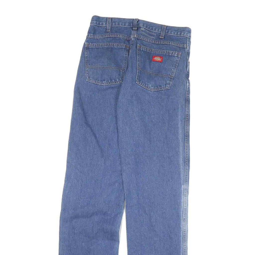 DICKIES Mens Jeans Blue Regular Straight Denim Medium W30 L35 Workwear Pants