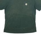 CARHARTT Mens Green Pocket T-Shirt 2XL Short Sleeve Crew Neck Workwear