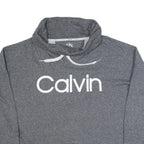 CALVIN KLEIN Womens Sweatshirt Grey Roll Neck XL