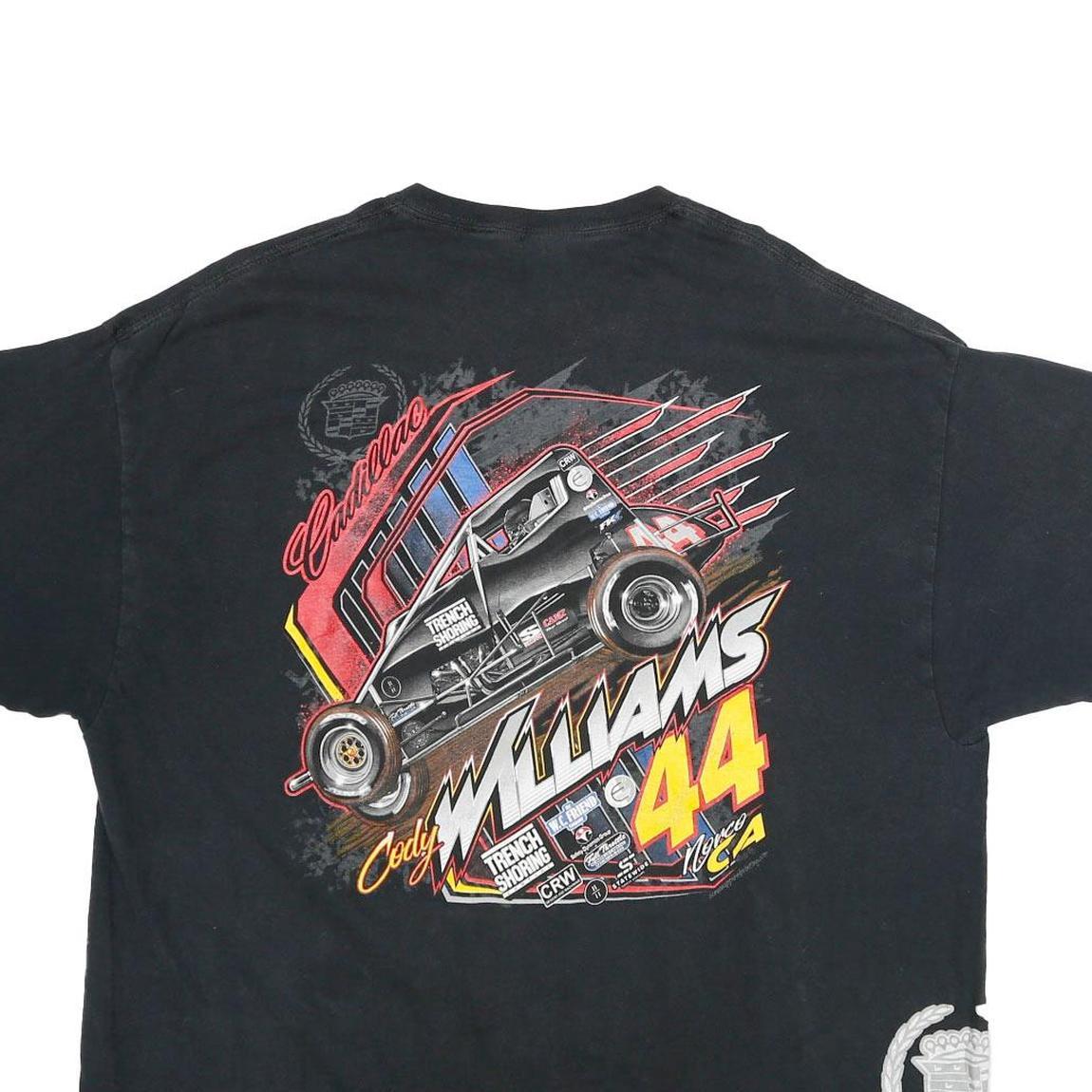 GILDAN Mens Black Cody Williams 44 Graphic T-Shirt 2XL Short Sleeve Crew Neck