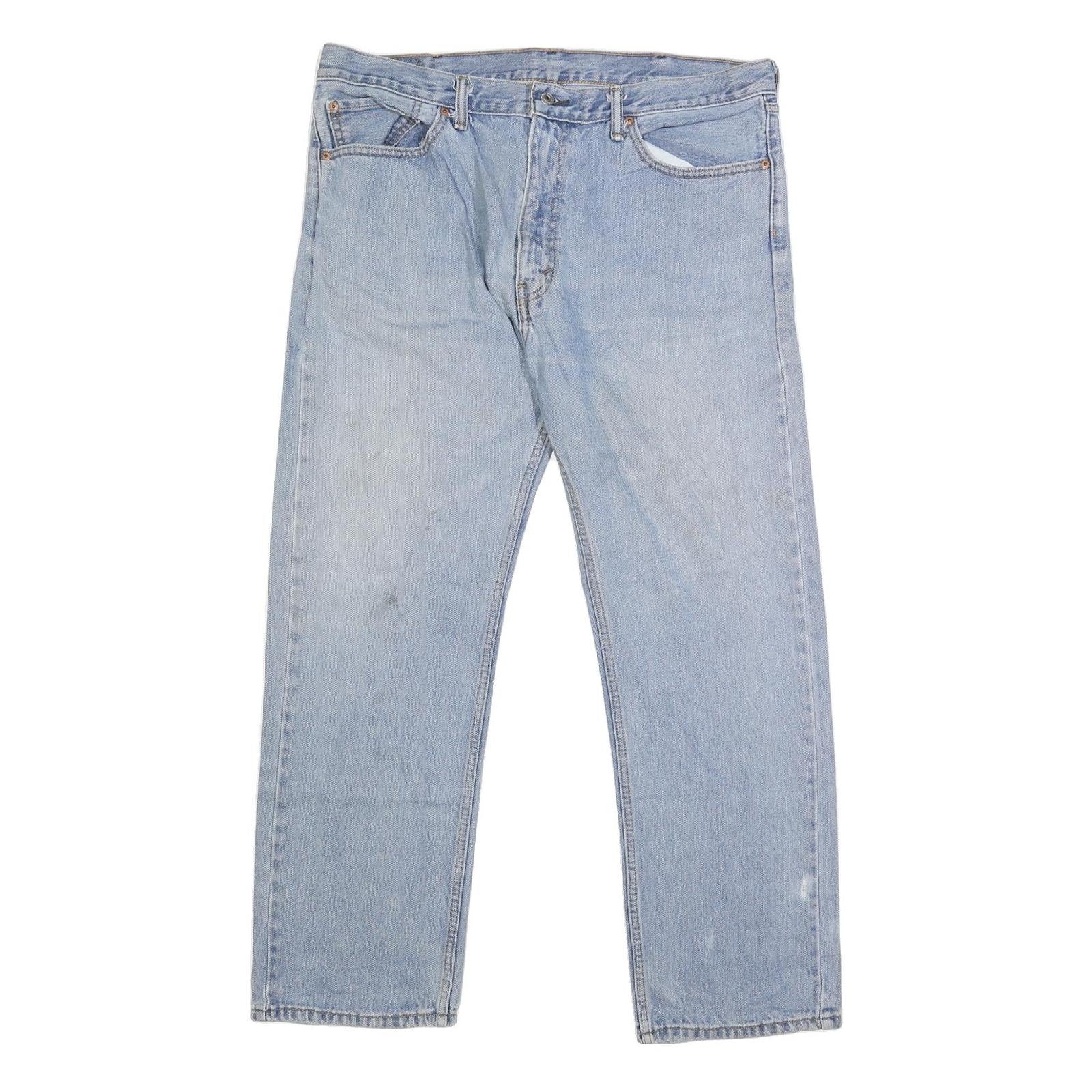 LEVI'S 505 Mens Light Blue Regular Straight Denim Medium Wash W38 L30 Classic