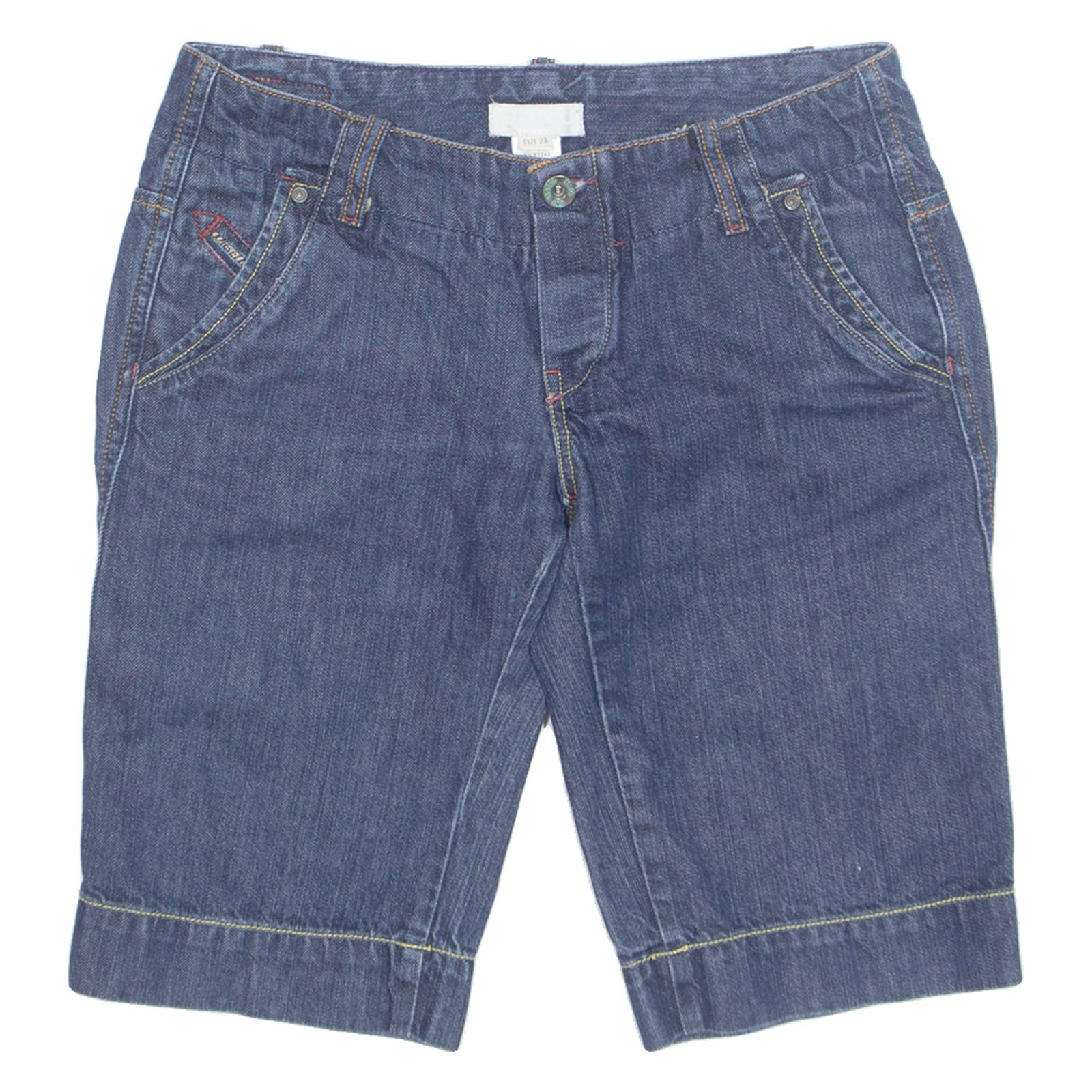 DIESEL Womens Denim Shorts Blue Relaxed S W28