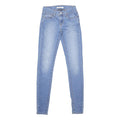 LEVI'S 710 Womens Jeans Blue Slim Skinny Denim Medium W25 L32 Stretch Zip