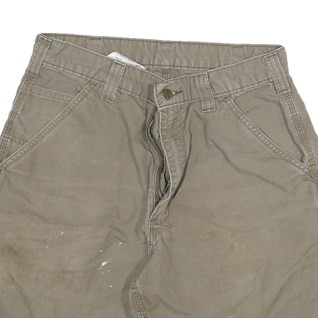 CARHARTT Mens Cotton Blend Beige Casual Workwear Shorts L W28 Durable Fit