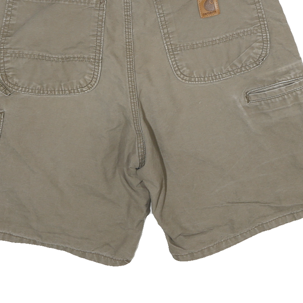 CARHARTT Mens Cotton Blend Beige Casual Workwear Shorts L W28 Durable Fit