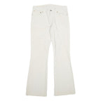 LEVI'S Womens Cotton Blend White Regular Flared Trousers W30 L32 Stylish Comfort