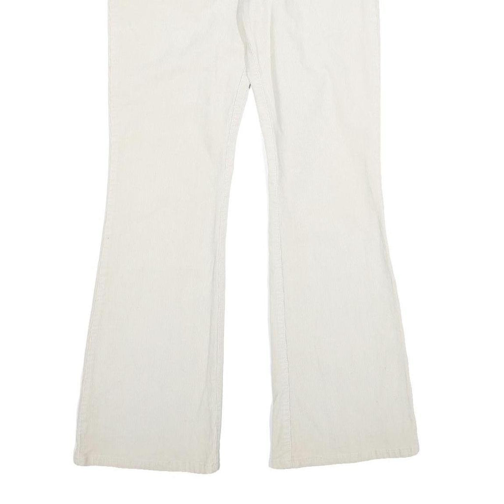 LEVI'S Womens Cotton Blend White Regular Flared Trousers W30 L32 Stylish Comfort