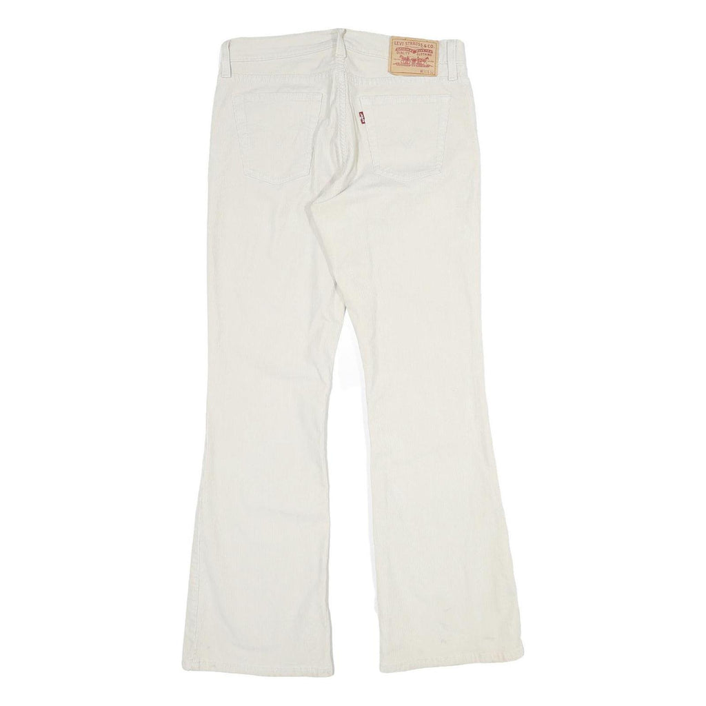 LEVI'S Womens Cotton Blend White Regular Flared Trousers W30 L32 Stylish Comfort