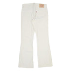 LEVI'S Womens Cotton Blend White Regular Flared Trousers W30 L32 Stylish Comfort