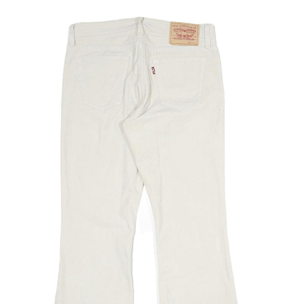LEVI'S Womens Cotton Blend White Regular Flared Trousers W30 L32 Stylish Comfort