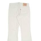 LEVI'S Womens Cotton Blend White Regular Flared Trousers W30 L32 Stylish Comfort
