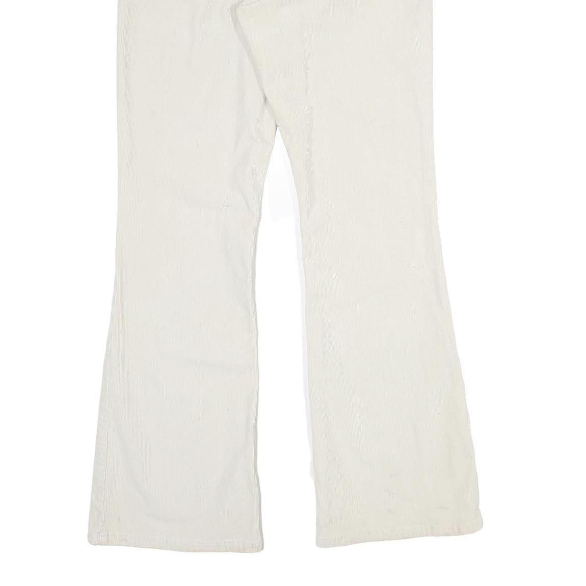 LEVI'S Womens Cotton Blend White Regular Flared Trousers W30 L32 Stylish Comfort