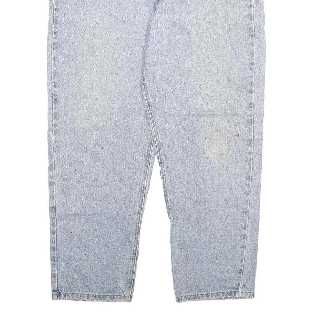 CARHARTT Mens Regular Fit Light Blue Denim Jeans W40 L30 Zip Closure