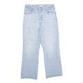 LEVI'S Ribcage Crop Bootcut Big E Womens Jeans Blue Cotton Blend Button Regular