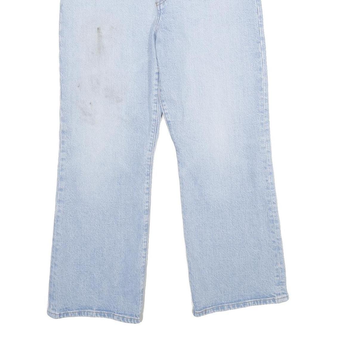 LEVI'S Ribcage Crop Bootcut Big E Womens Jeans Blue Cotton Blend Button Regular