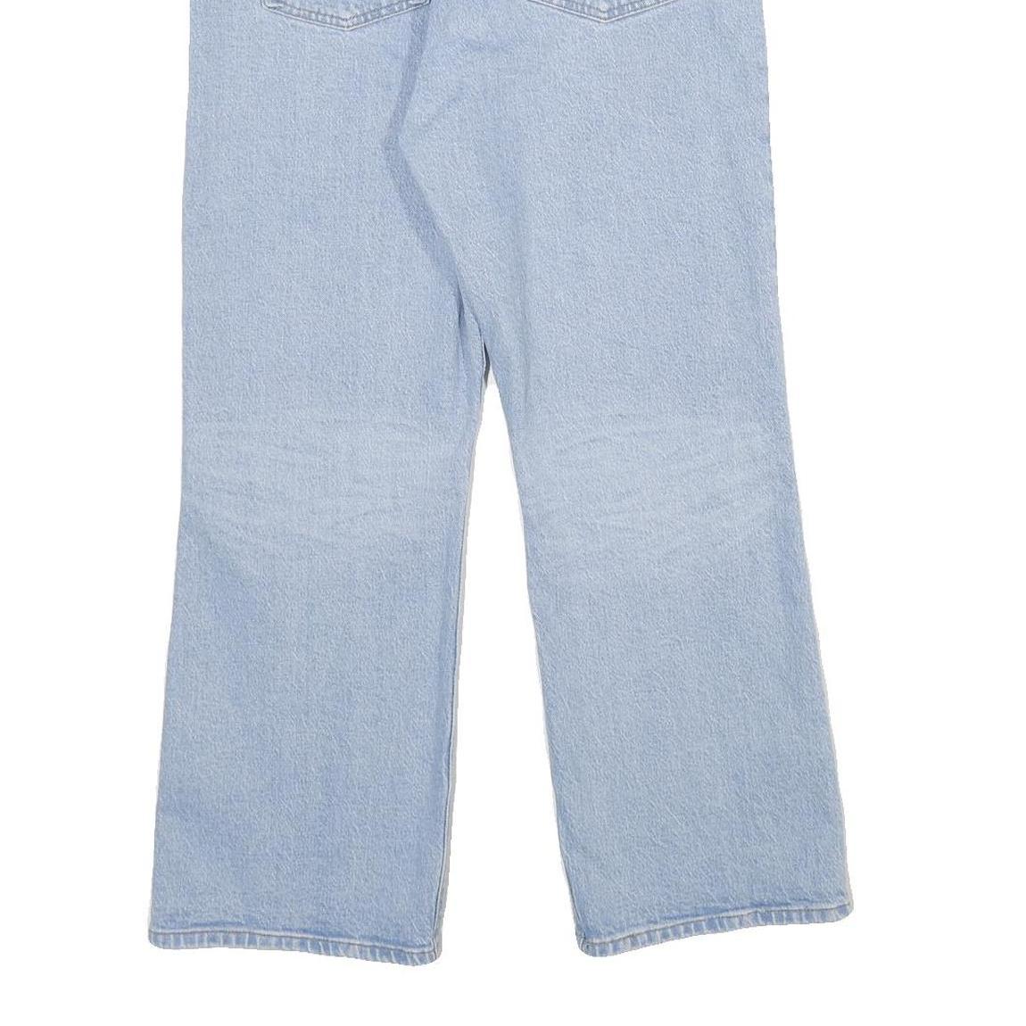 LEVI'S Ribcage Crop Bootcut Big E Womens Jeans Blue Cotton Blend Button Regular