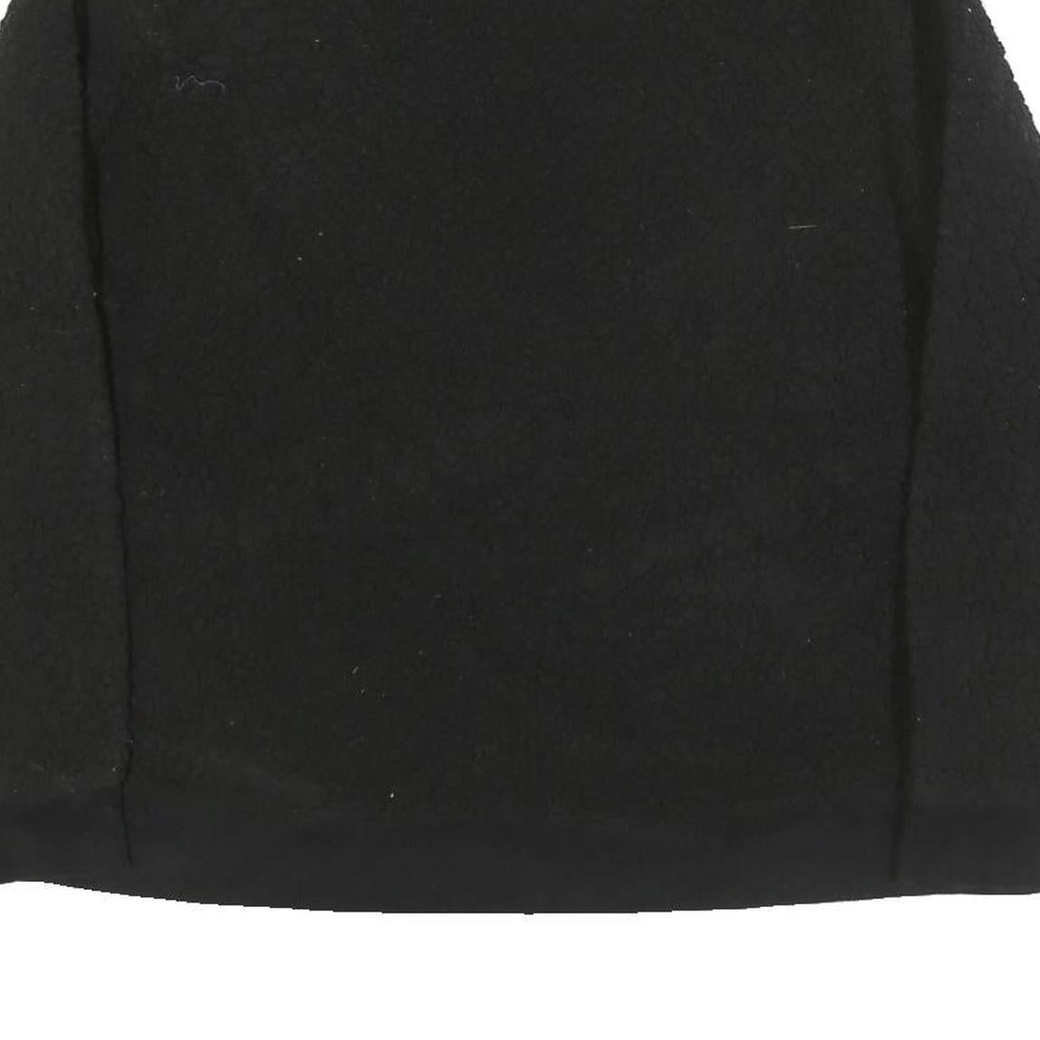 CALVIN KLEIN Womens Black Plain Jumper Crew Neck Basic Knit L Polyester Blend