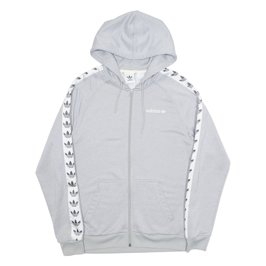 ADIDAS Mens Grey Hoodie Full Zip S