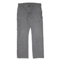 DICKIES Mens Regular Fit Workwear Grey Cotton Denim Jeans W36 L34 Straight Zip