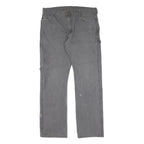 DICKIES Mens Regular Fit Workwear Grey Cotton Denim Jeans W36 L34 Straight Zip