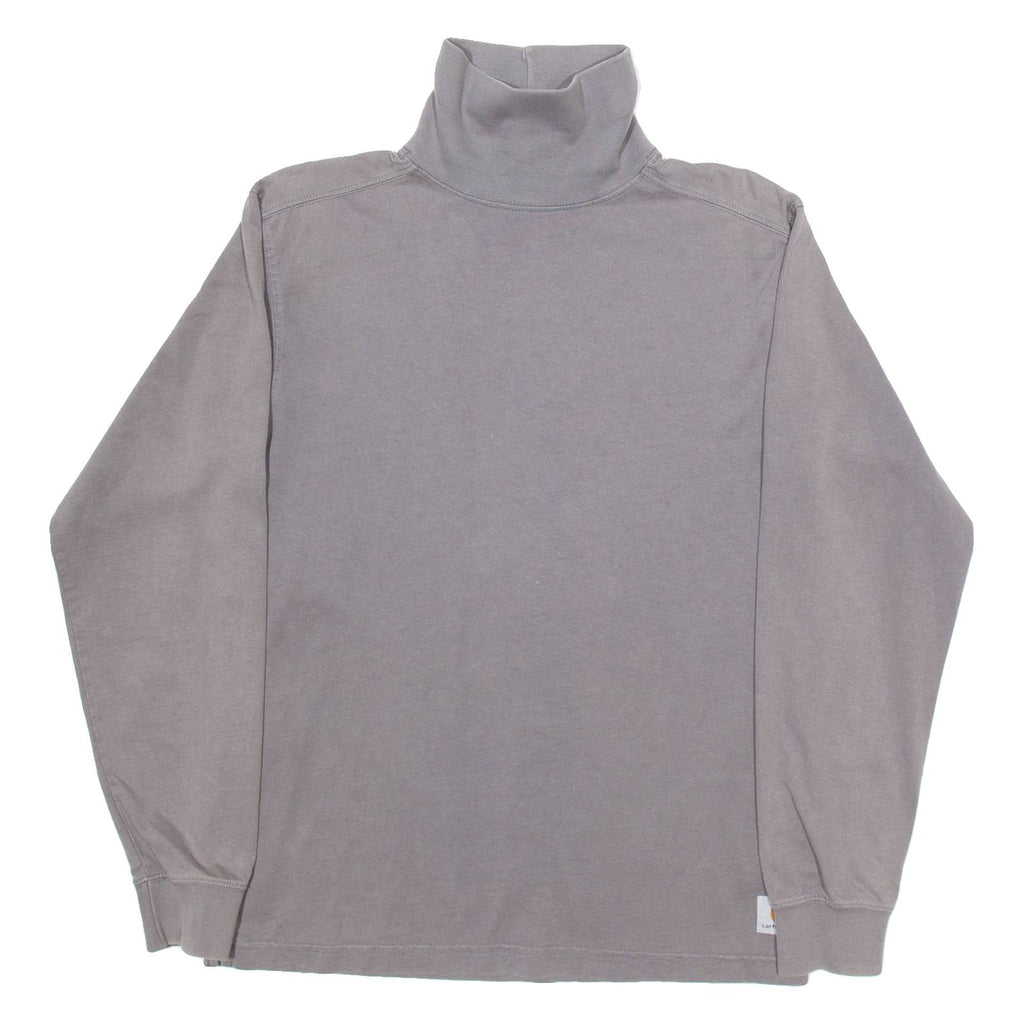 CARHARTT Mens Jumper Grey Roll Neck Tight Knit M