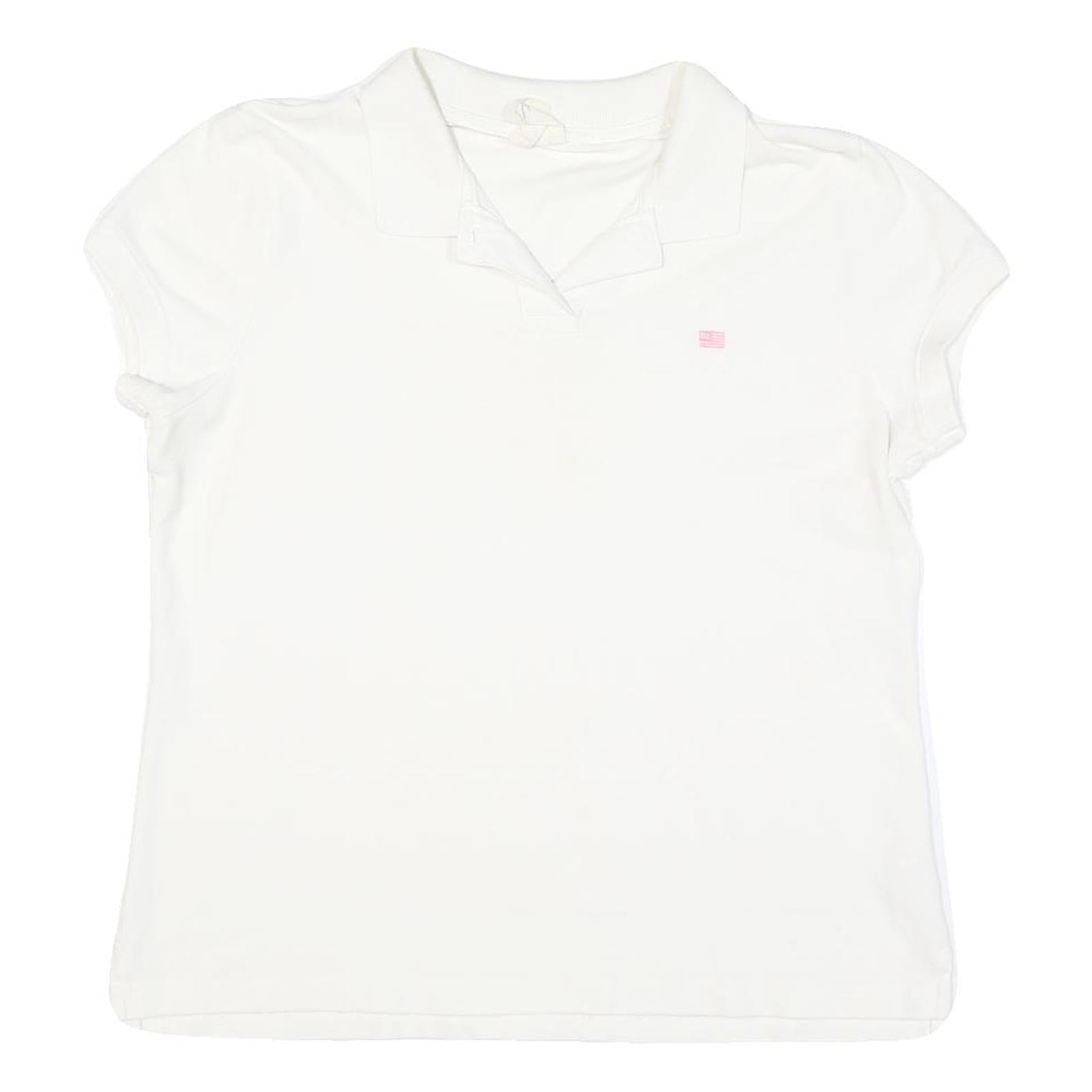 RALPH LAUREN POLO JEANS COMPANY Womens White Short Sleeve Plain XL Cotton Blend