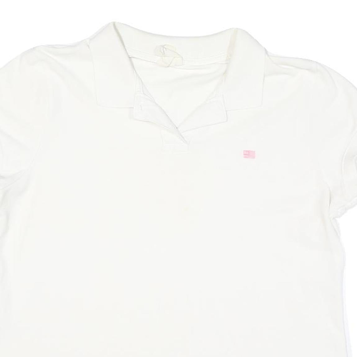 RALPH LAUREN POLO JEANS COMPANY Womens White Short Sleeve Plain XL Cotton Blend