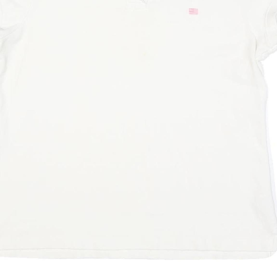 RALPH LAUREN POLO JEANS COMPANY Womens White Short Sleeve Plain XL Cotton Blend