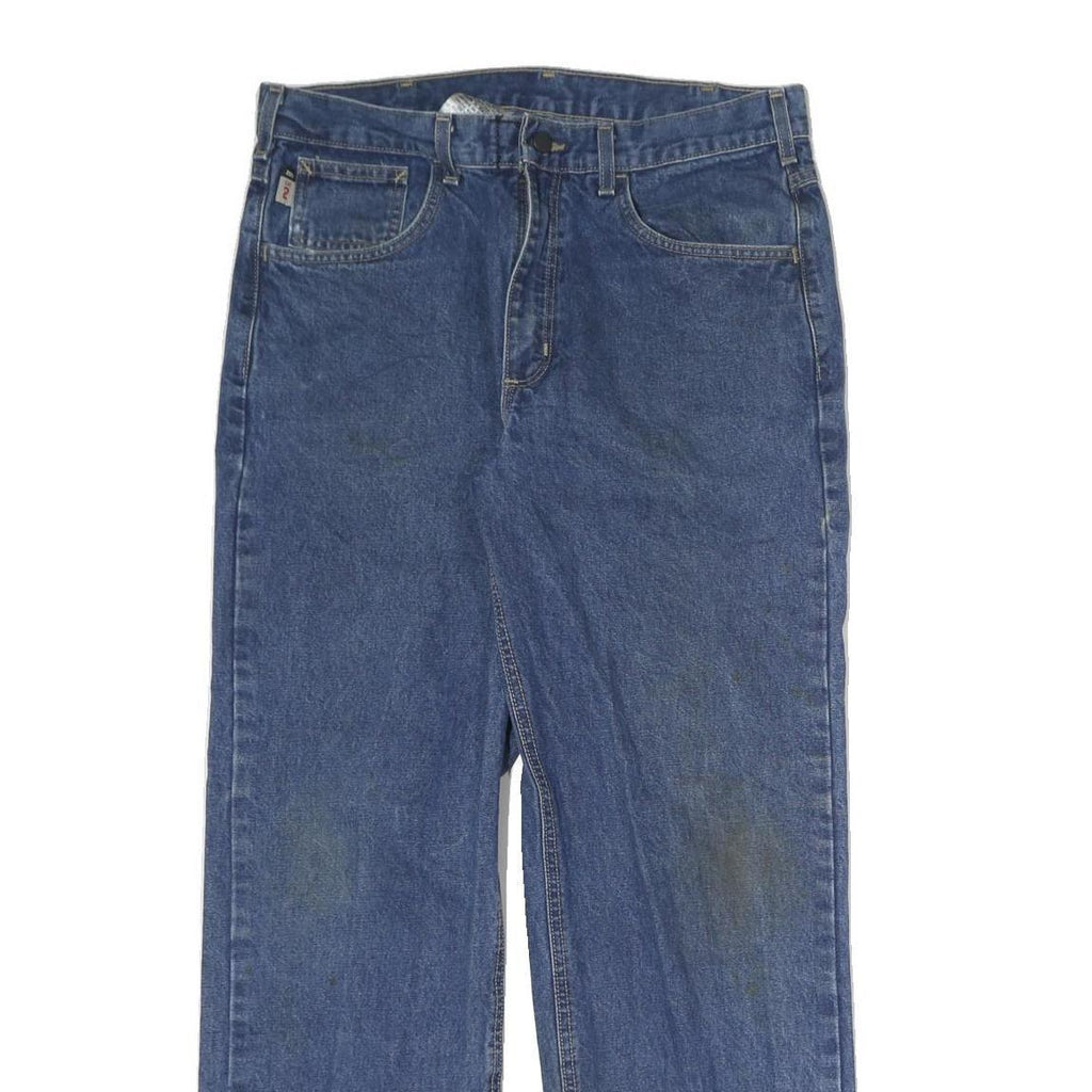CARHARTT Mens Jeans Blue Regular Straight Denim W35 L28 Classic Workwear
