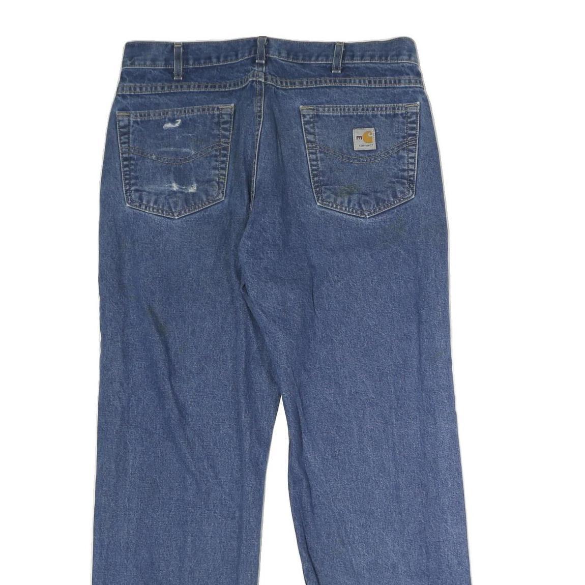 CARHARTT Mens Jeans Blue Regular Straight Denim W35 L28 Classic Workwear