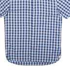 TOMMY HILFIGER Mens Blue & Navy Check Shirt M Button Down Short Sleeve Casual