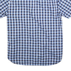 TOMMY HILFIGER Mens Blue & Navy Check Shirt M Button Down Short Sleeve Casual